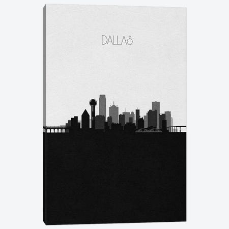 Dallas Skyline Canvas Print #ADA493} by Ayse Deniz Akerman Canvas Art