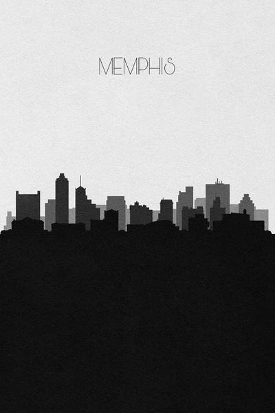 Memphis Skyline by Ayse Deniz Akerman canvas print