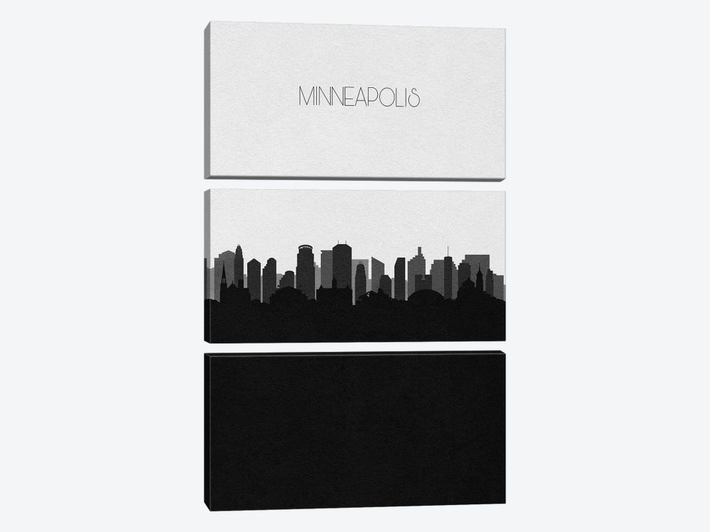 Minneapolis Skyline by Ayse Deniz Akerman 3-piece Art Print