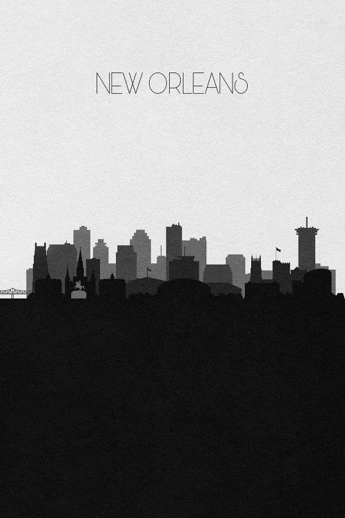 New Orleans Skyline by Ayse Deniz Akerman wall art