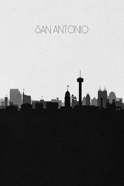 San Antonio Skyline by Ayse Deniz Akerman canvas print