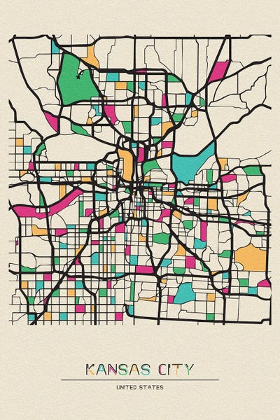 Missouri: Kansas City, Missouri Map by Ayse Deniz Akerman