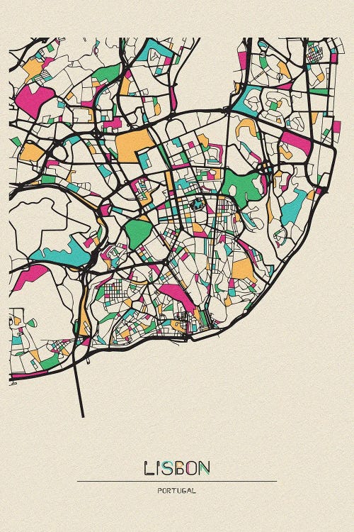 Lisbon, Portugal Map