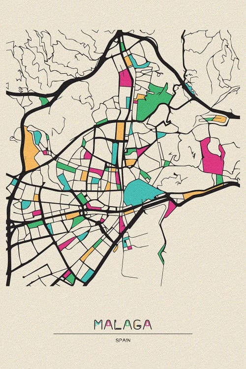 Malaga, Spain Map