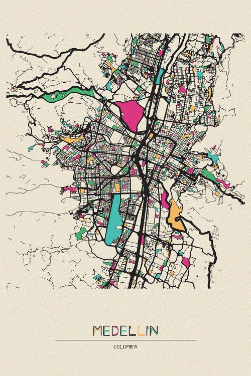 Medellin, Colombia Map