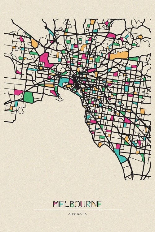 Melbourne, Australia Map