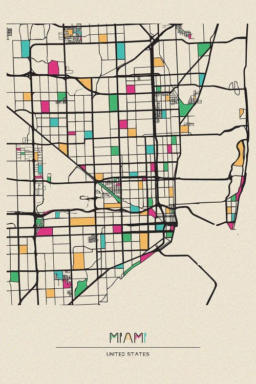 Miami, Florida Map