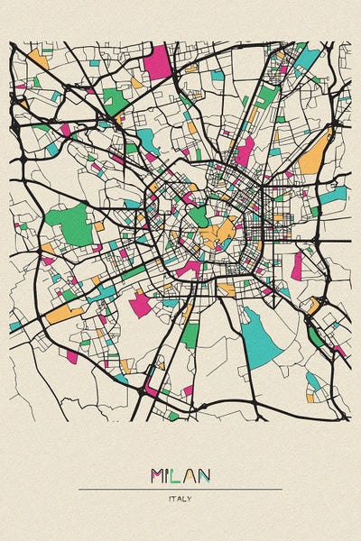 Milan, Italy Map