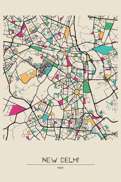 New Delhi, India Map