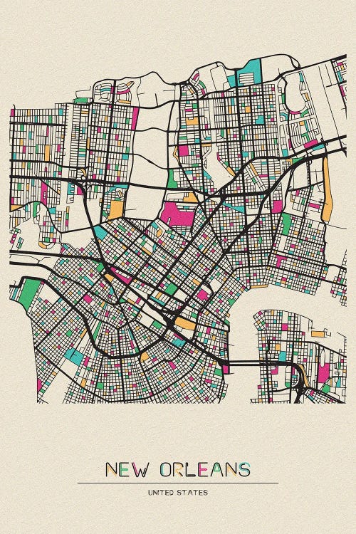 New Orleans, Louisiana Map