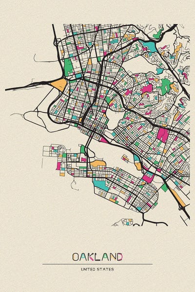 Oakland: Oakland, California Map by Ayse Deniz Akerman