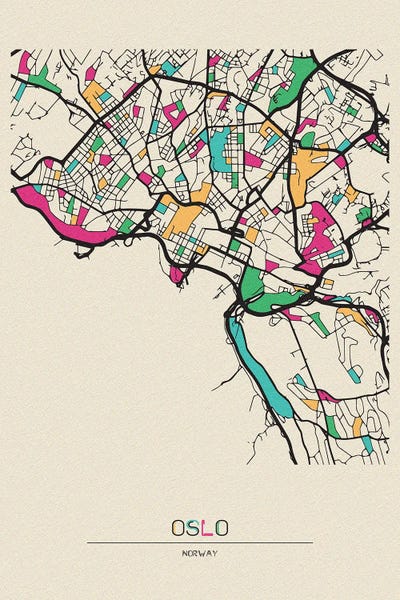 Oslo: Oslo, Norway Map by Ayse Deniz Akerman