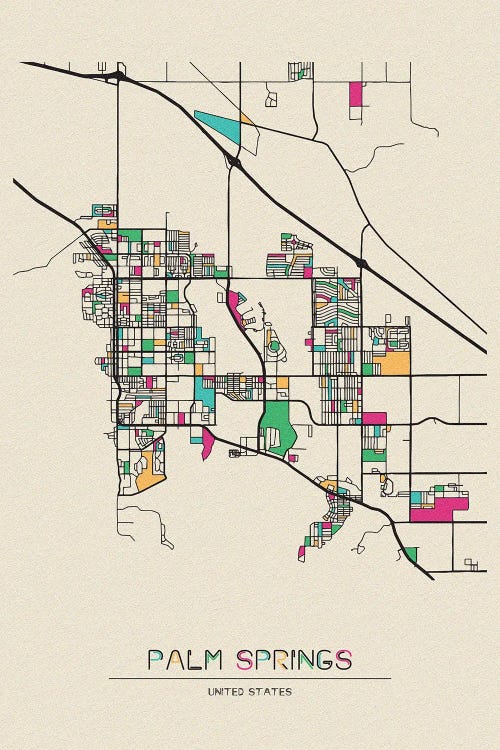 Palm Springs, California Map