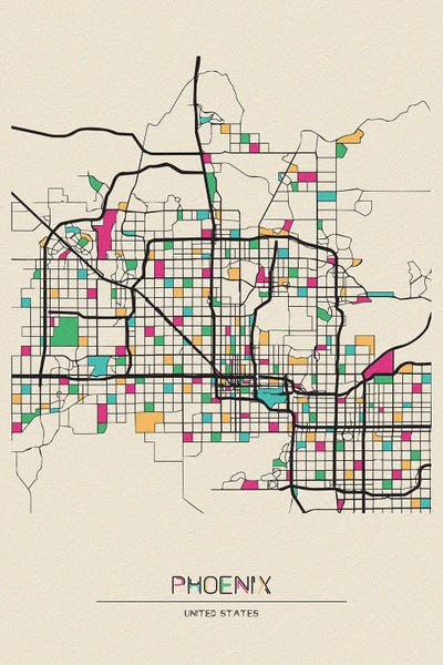 Phoenix: Phoenix, Arizona Map by Ayse Deniz Akerman