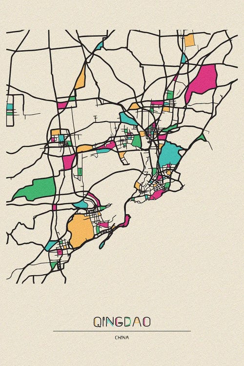 Qingdao, China Map