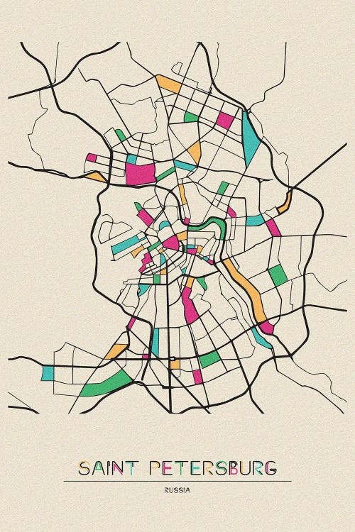 Saint Petersburg, Russia Map