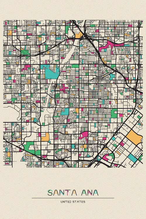 Santa Ana, California Map