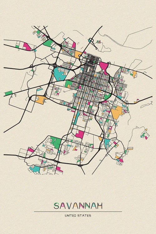 Savannah, Georgia Map