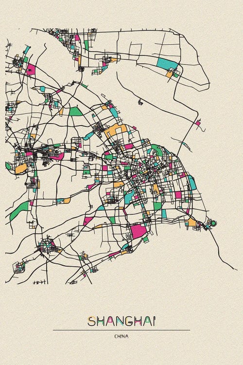 Shanghai, China Map