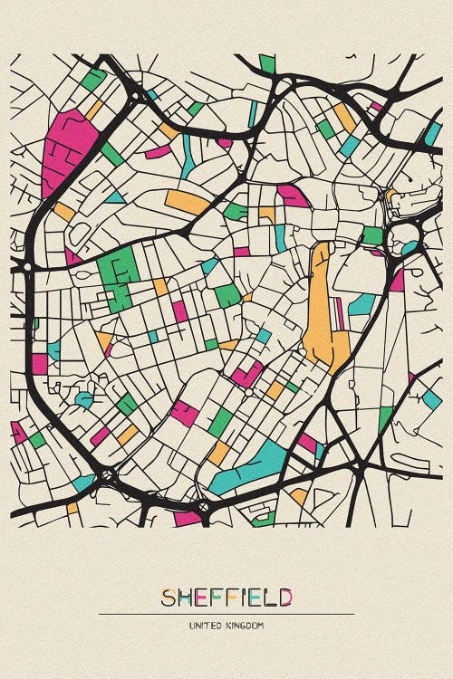 Sheffield, England Map