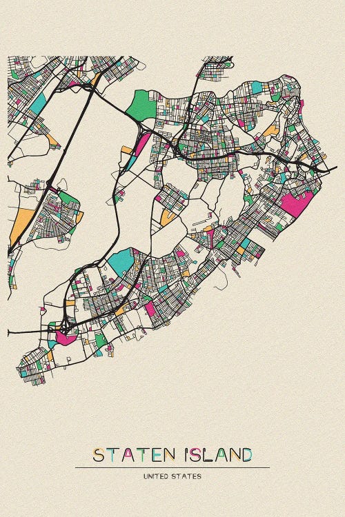 Staten Island, New York Map