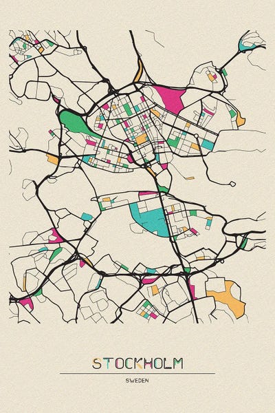 Sweden: Stockholm, Sweden Map by Ayse Deniz Akerman