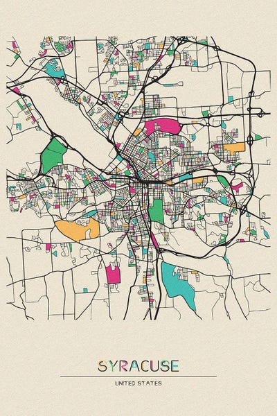 Syracuse: Syracuse, New York Map by Ayse Deniz Akerman