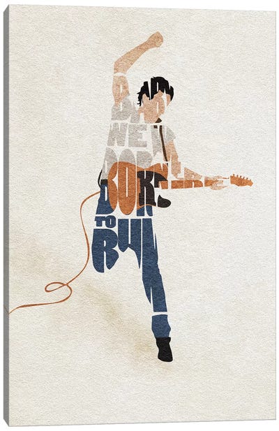 Bruce Springsteen Canvas Art Print - Ayse Deniz Akerman