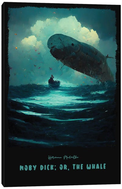 Moby-Dick Canvas Art Print - Novel Art