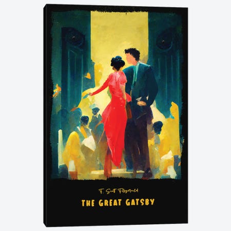 The Great Gatsby Canvas Print #ADA725} by Ayse Deniz Akerman Art Print