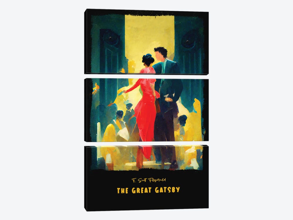 The Great Gatsby by Ayse Deniz Akerman 3-piece Art Print
