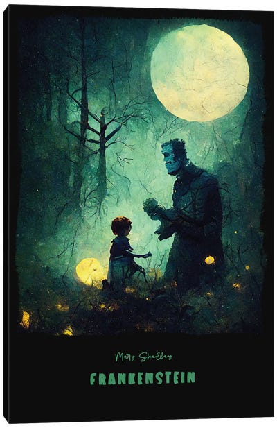 Frankenstein Canvas Art Print - Monster Art