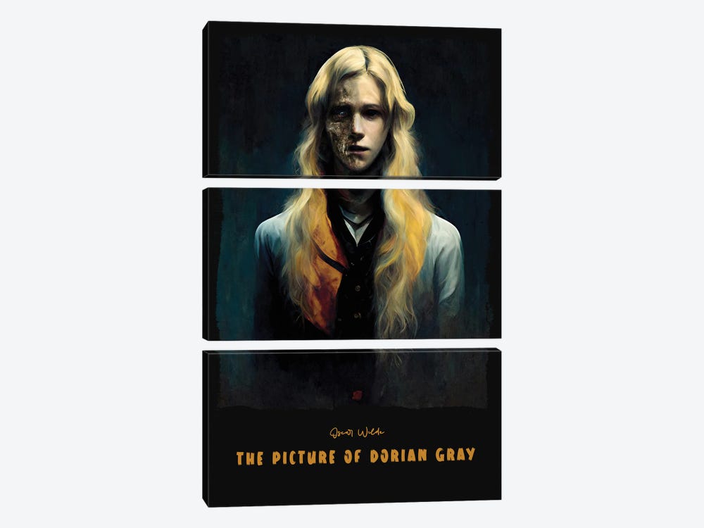 The Picture Of Dorian Gray by Ayse Deniz Akerman 3-piece Canvas Print