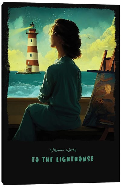 To The Lighthouse Canvas Art Print - Typographic Celebrities