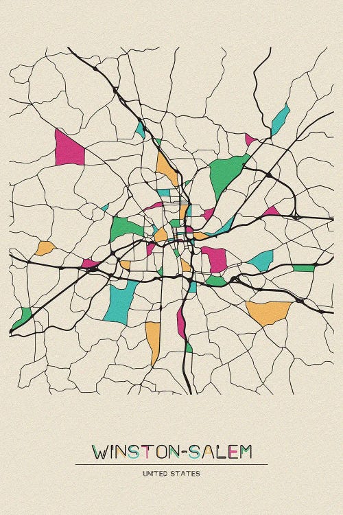 Winston-Salem, North Carolina Map