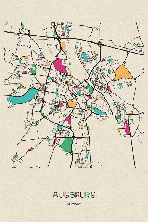 Augsburg, Germany Map