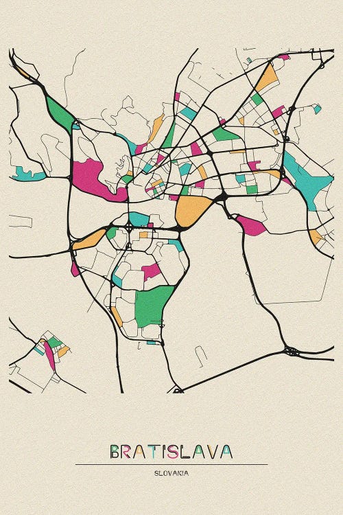 Bratislava, Slovakia Map