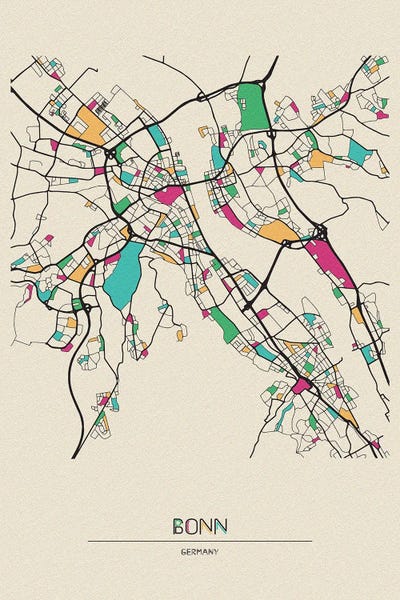 Ayse Deniz Akerman: Bonn, Germany Map by Ayse Deniz Akerman