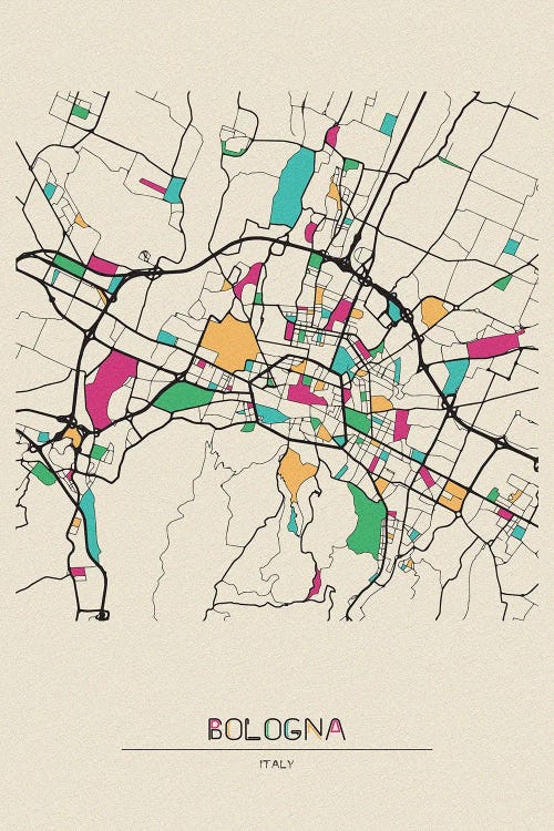 Bologna, Italy Map