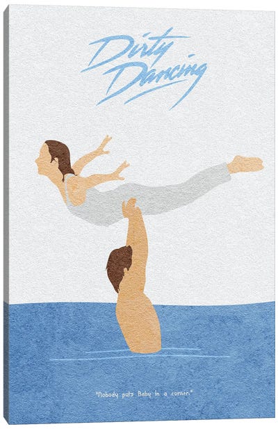 Dirty Dancing Canvas Art Print - Minimalist Movie Posters