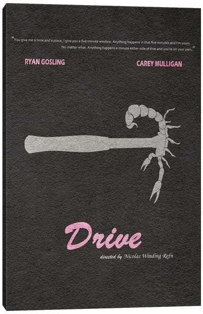 Drive Canvas Art Print - Drive (Film)