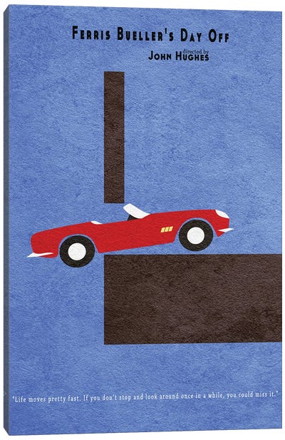 Ferris Bueller's Day Off Canvas Art Print - Minimalist Movie Posters