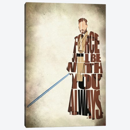 Obi-Wan Kenobi Canvas Print #ADA792} by Ayse Deniz Akerman Canvas Print