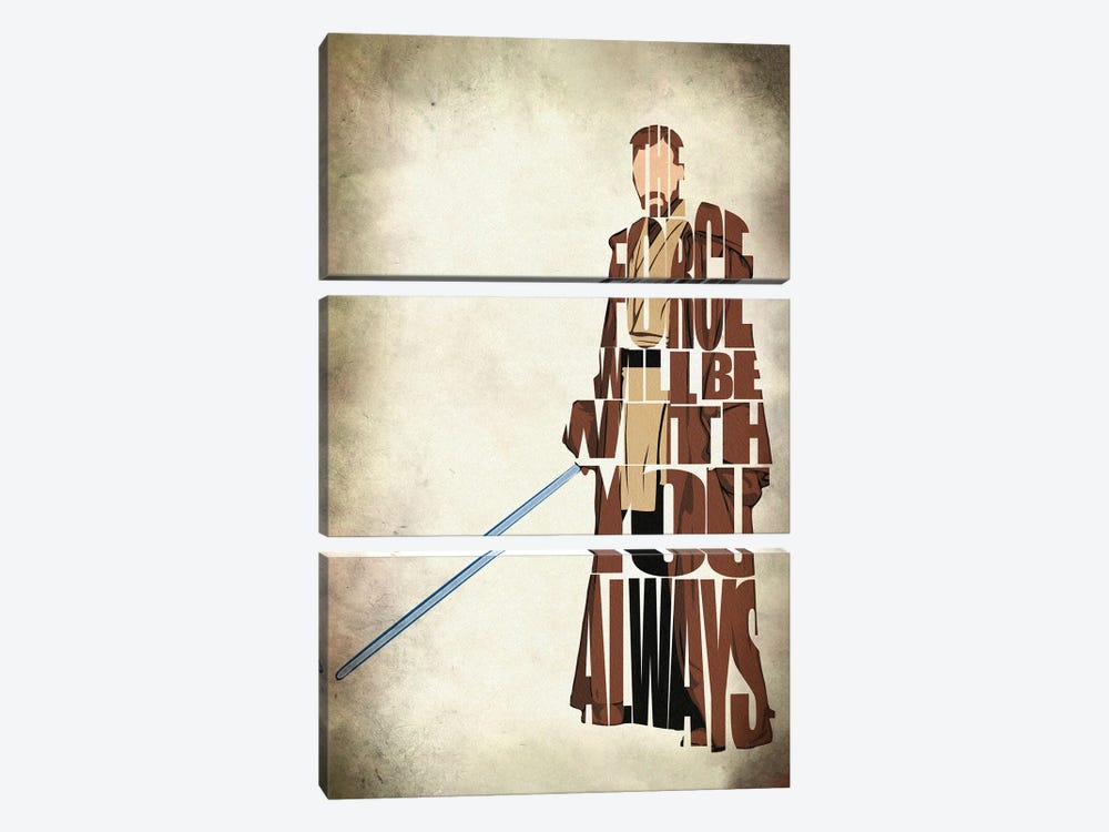 Obi-Wan Kenobi by Ayse Deniz Akerman 3-piece Canvas Print