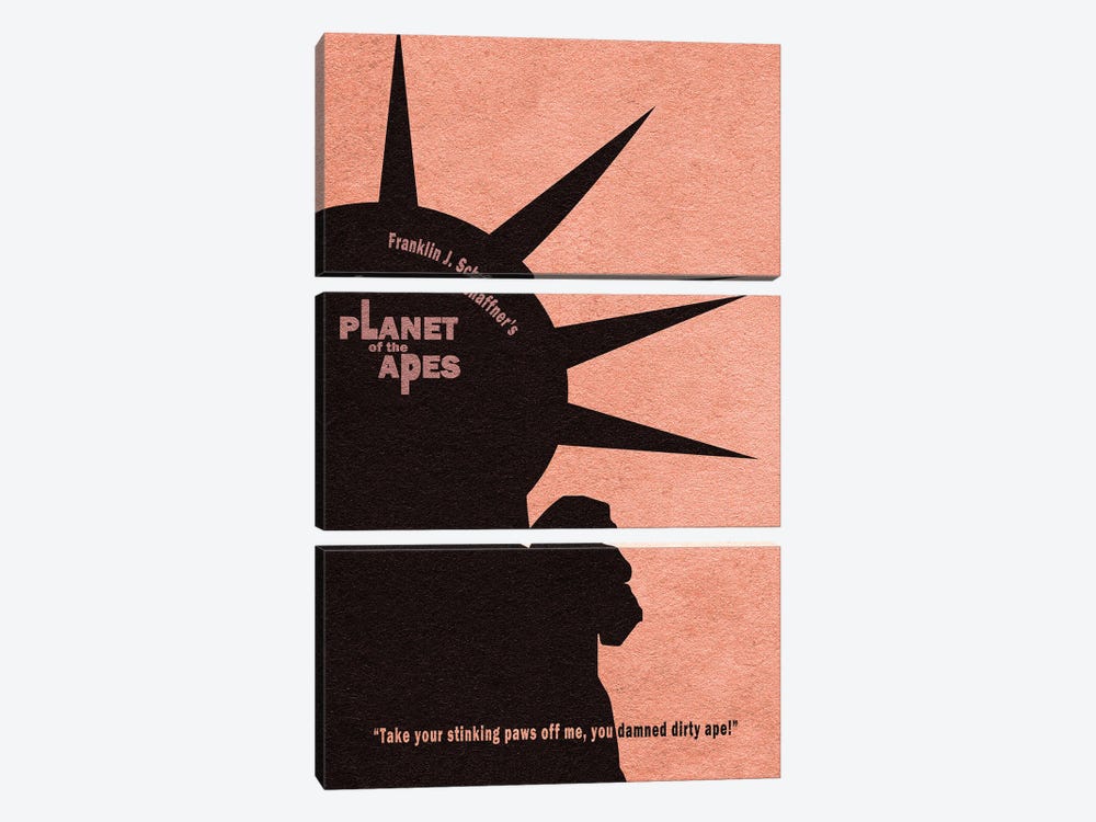 Planet Of The Apes by Ayse Deniz Akerman 3-piece Canvas Print