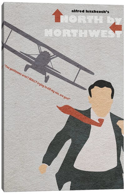 North By Northwest Canvas Art Print - Cary Grant