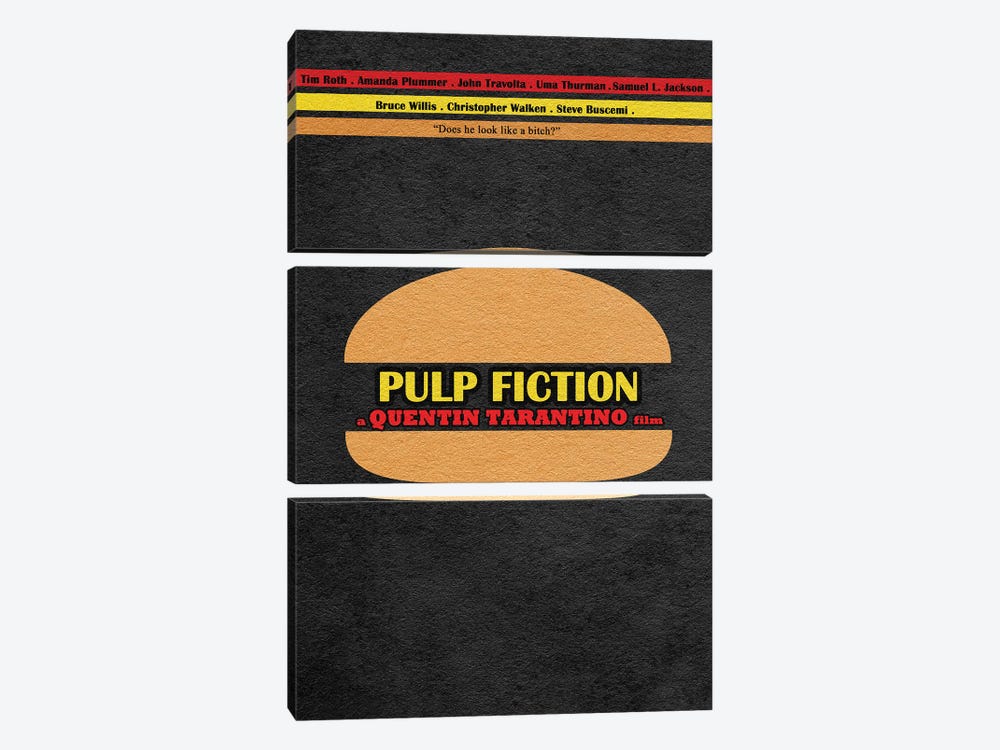 Pulp Fiction II by Ayse Deniz Akerman 3-piece Canvas Print