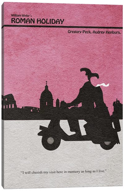 Roman Holiday Canvas Art Print - Scooters