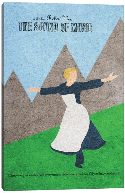 The Sound Of Music Canvas Art Print - Minimalist Quotes