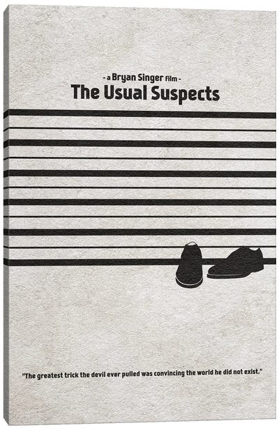 The Usual Suspects Canvas Art Print - Minimalist Quotes